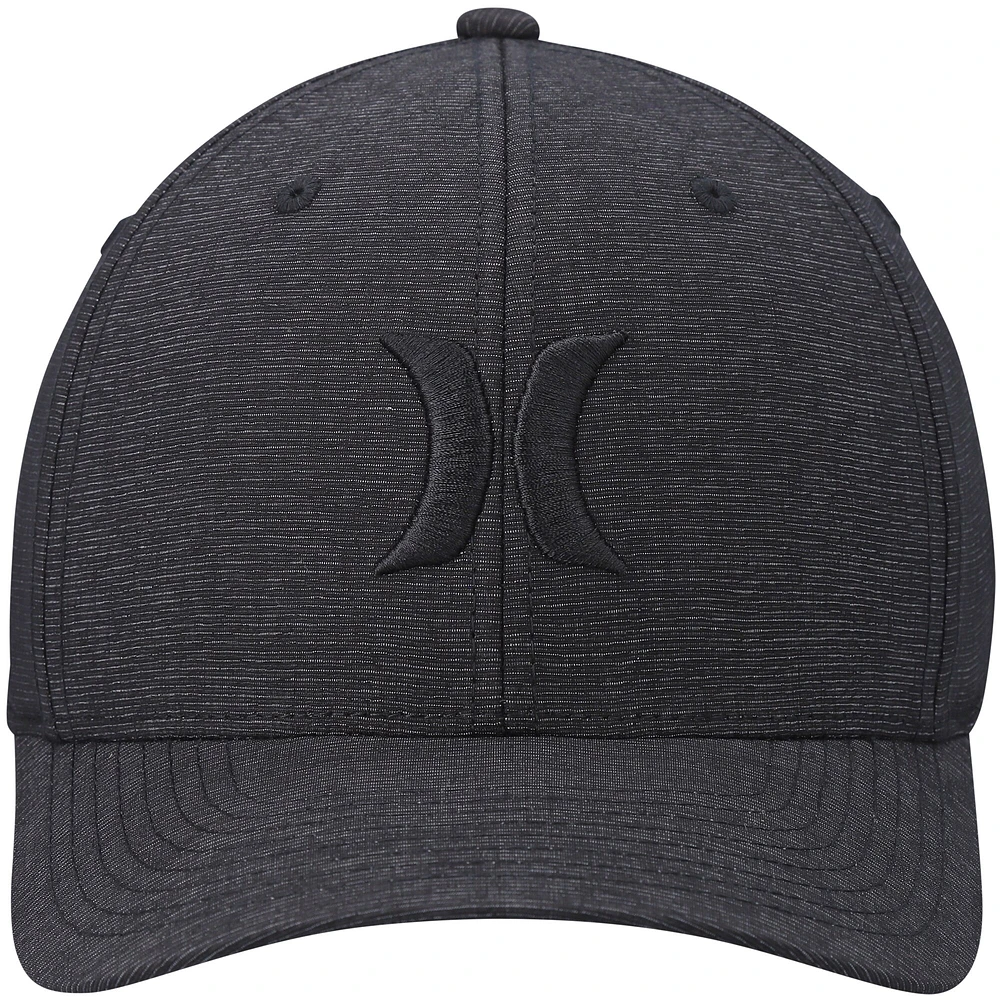 Men's Hurley Graphite Logo Textures Flex Hat