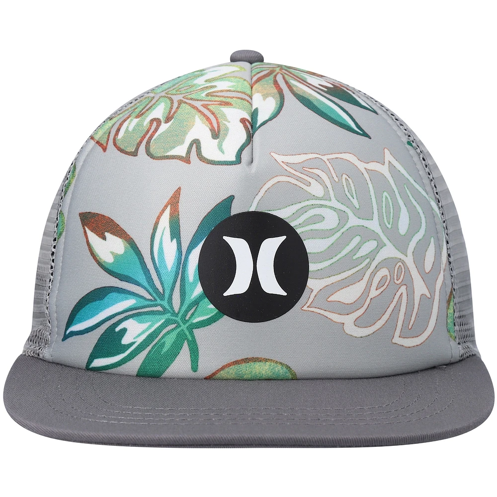 Men's Hurley Gray Balboa Trucker Snapback Hat
