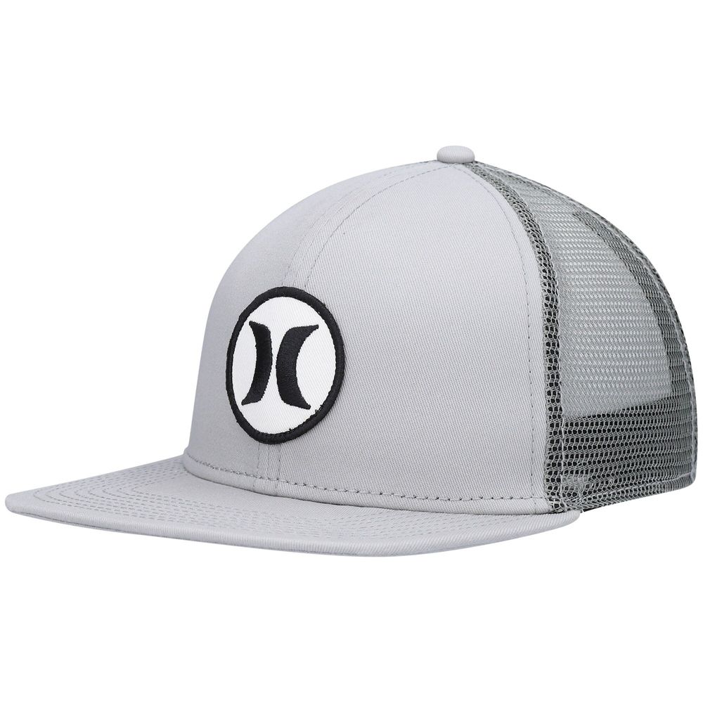 Men's Hurley Gray Circle Trucker - Snapback Hat