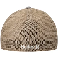 Men's Hurley Gray Icon Textures Logo Flex Hat