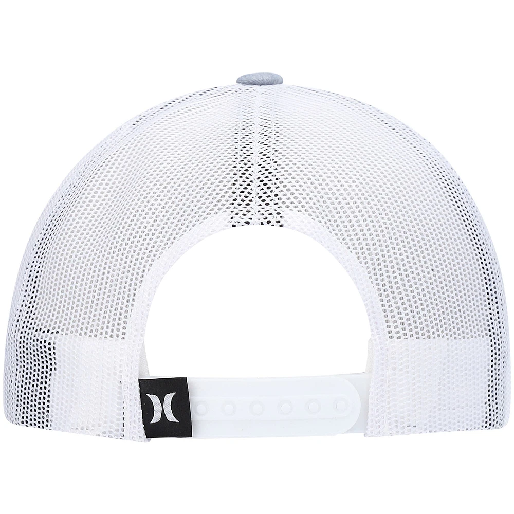 Men's Hurley Gray Logo Pride Icon Trucker - Snapback Hat