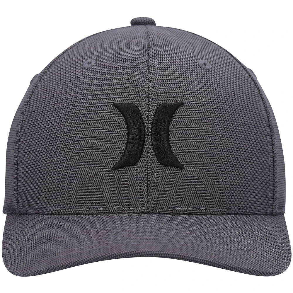 Men's Hurley Gray Logo Textures Flex Hat