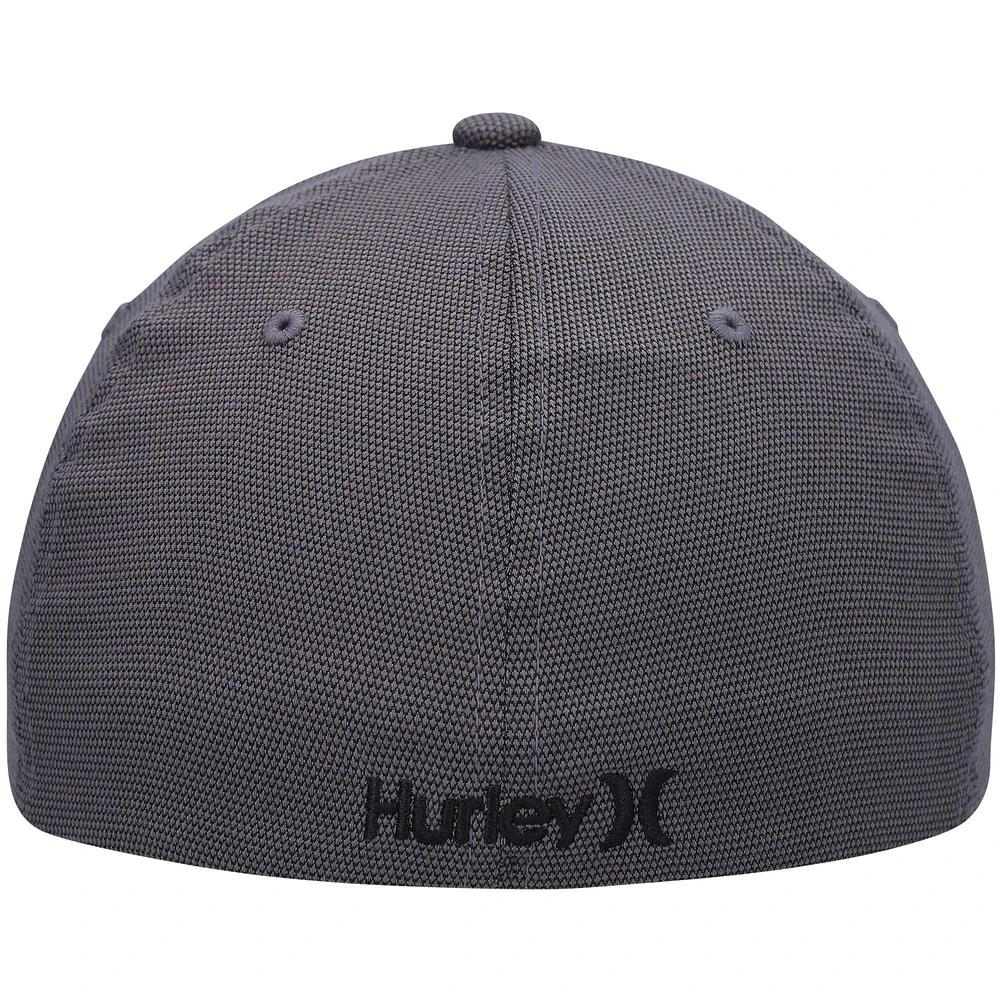 Men's Hurley Gray Logo Textures Flex Hat