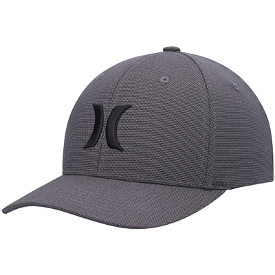 Men's Hurley Gray Logo Textures Flex Hat