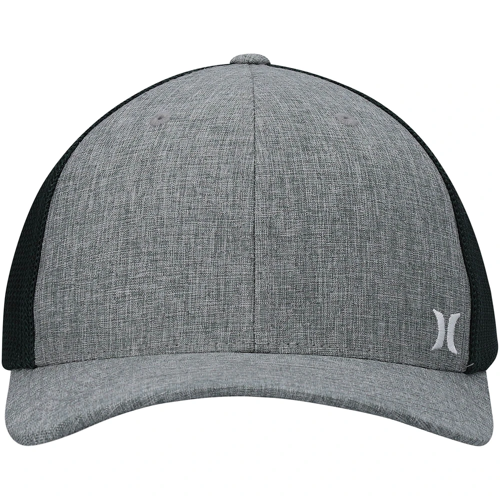 Men's Hurley Gray Mini Icon Logo Trucker Flex Fit Hat