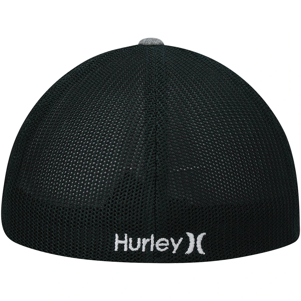 Men's Hurley Gray Mini Icon Logo Trucker Flex Fit Hat