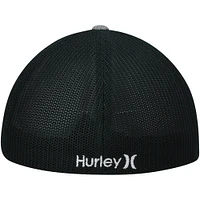 Men's Hurley Gray Mini Icon Logo Trucker Flex Fit Hat