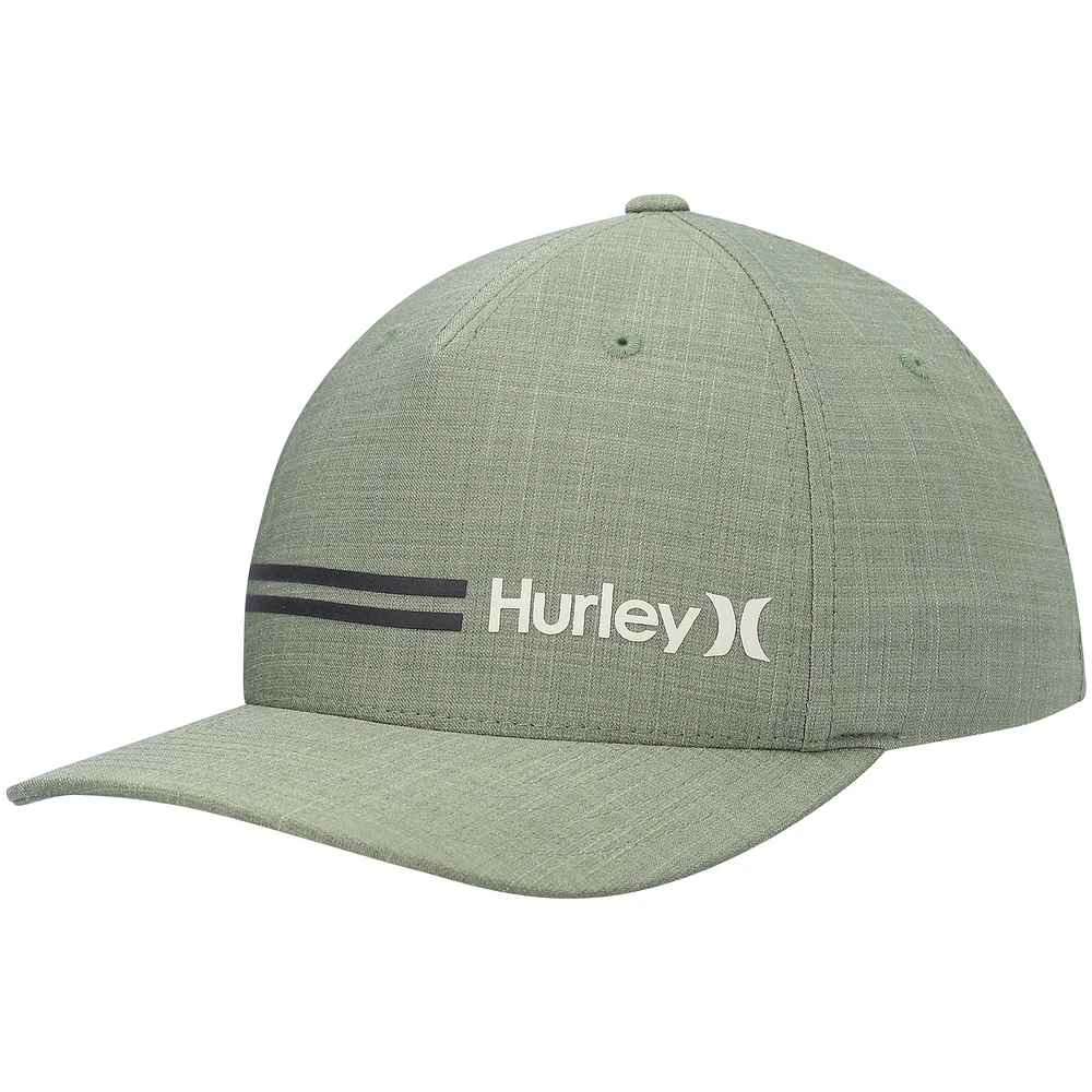 Casquette Hurley Green H20-Dri Line Up Flex pour homme