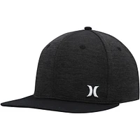 Casquette Hurley Heather Black Mini Icon Snapback pour hommes