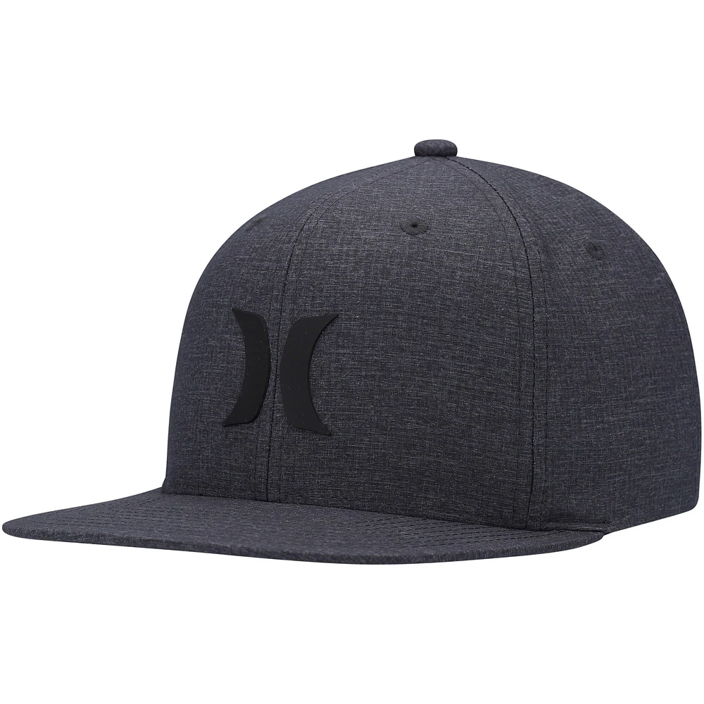 Men's Hurley Heathered Black Phantom Core Snapback Hat