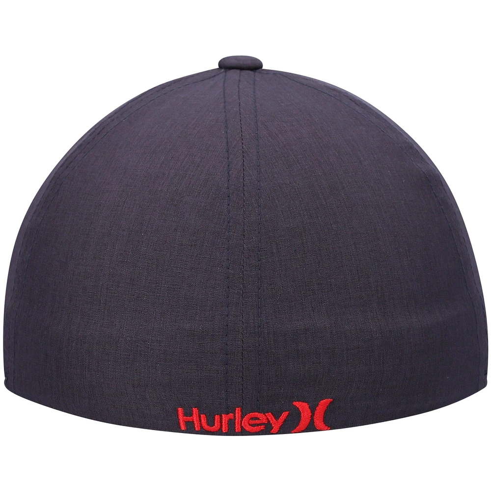 Men's Hurley Heathered Black Sonic H2O-Dri Phantom Flex Hat