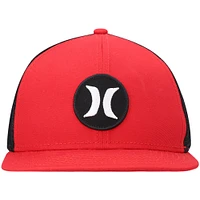 Men's Hurley Red/Black Circle Trucker - Snapback Hat
