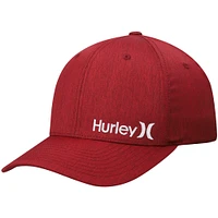 Men's Hurley Red Corp Textured Flex Fit Hat