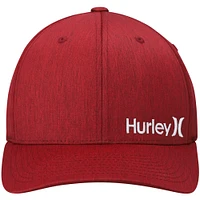 Men's Hurley Red Corp Textured Flex Fit Hat