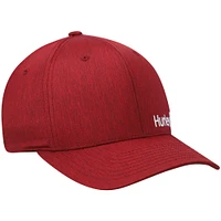 Men's Hurley Red Corp Textured Flex Fit Hat