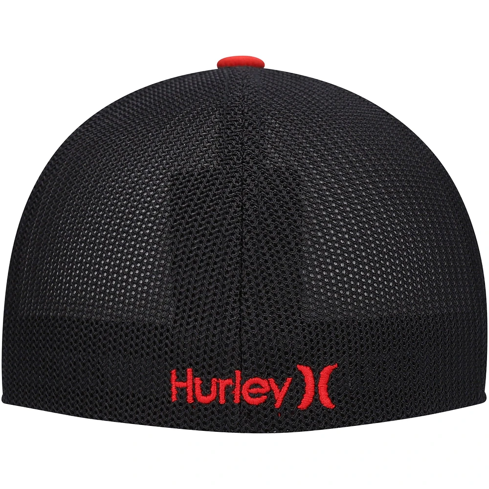 Men's Hurley Red Icon Textures Flex Hat