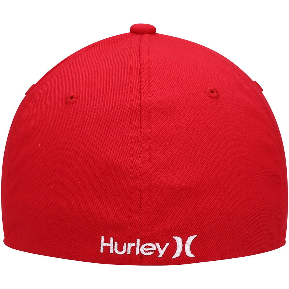Men's Hurley Red One & Only Tri-Blend Flex Fit Hat