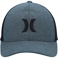 Casquette flexible Hurley bleu sarcelle/noir Icon Textures pour hommes