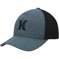 Casquette flexible Hurley bleu sarcelle/noir Icon Textures pour hommes