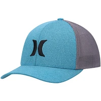 Casquette flexible Hurley bleu sarcelle Icon Textures pour hommes