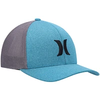 Casquette flexible Hurley bleu sarcelle Icon Textures pour hommes