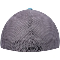 Casquette flexible Hurley bleu sarcelle Icon Textures pour hommes