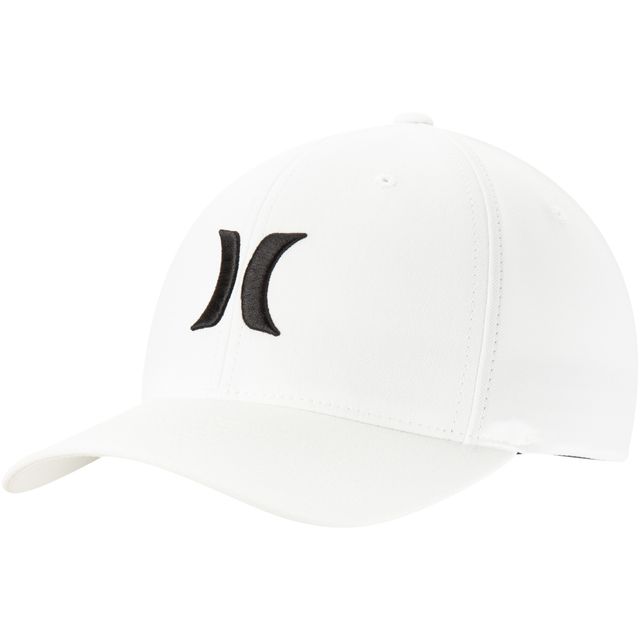 Hurley White One & Only Primary Logo Performance pour hommes - Casquette Flex