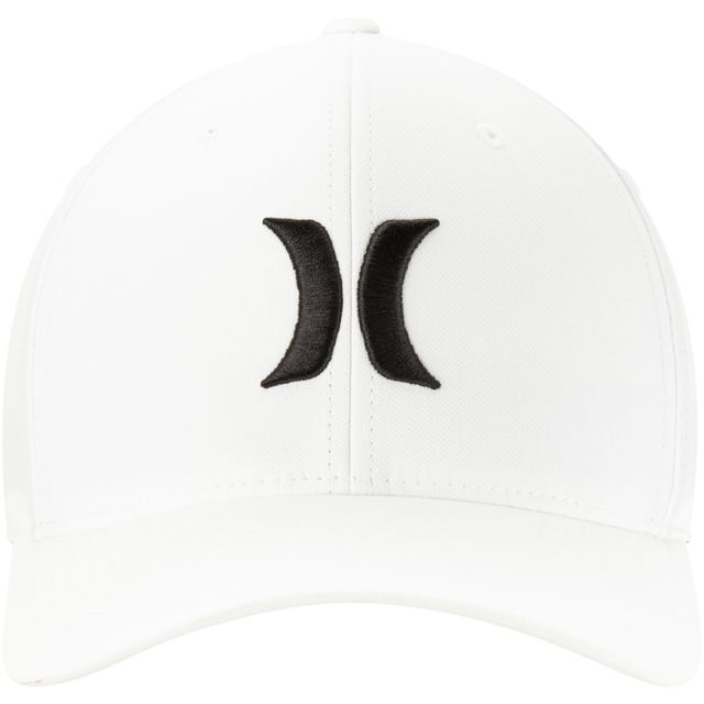 Hurley White One & Only Primary Logo Performance pour hommes - Casquette Flex