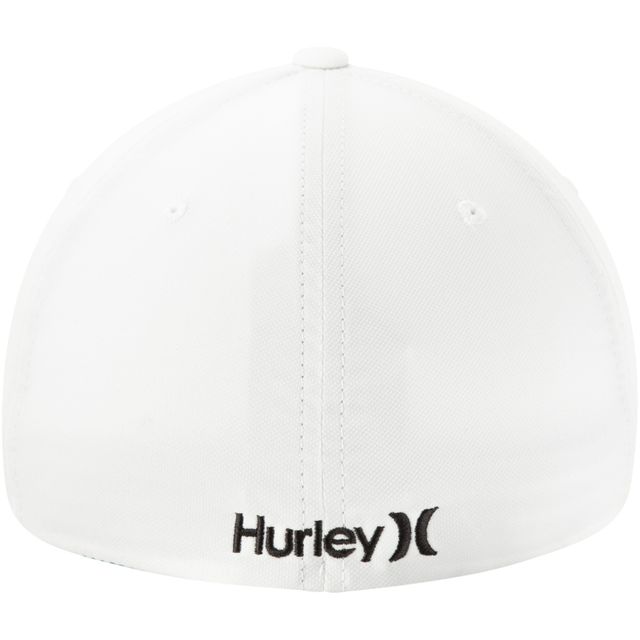 Hurley White One & Only Primary Logo Performance pour hommes - Casquette Flex