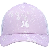 Women's Hurley Lavender/White Icon Trucker Snapback Hat