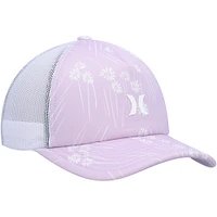 Women's Hurley Lavender/White Icon Trucker Snapback Hat