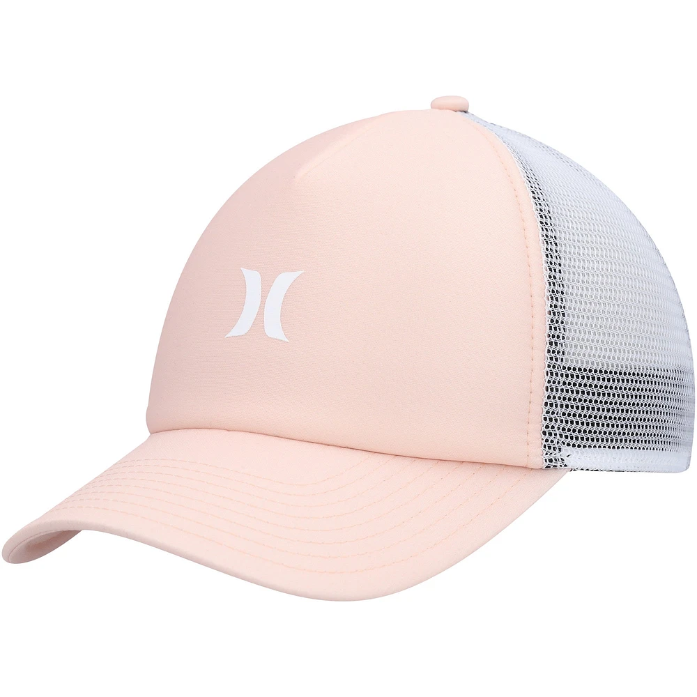 Women's Hurley Pink/White Icon Trucker Snapback Hat