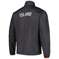 Men's Puma Charcoal Iceland National Team 2024 Pre-Match Full-Zip Hoodie Jacket