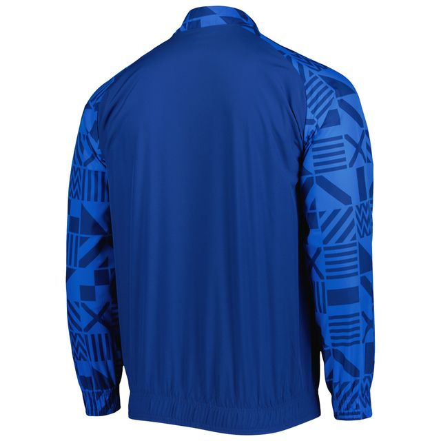 Veste d'entraînement d'avant-match Raglan entièrement zippée pour homme de l'équipe nationale d'Islande Puma bleu clair