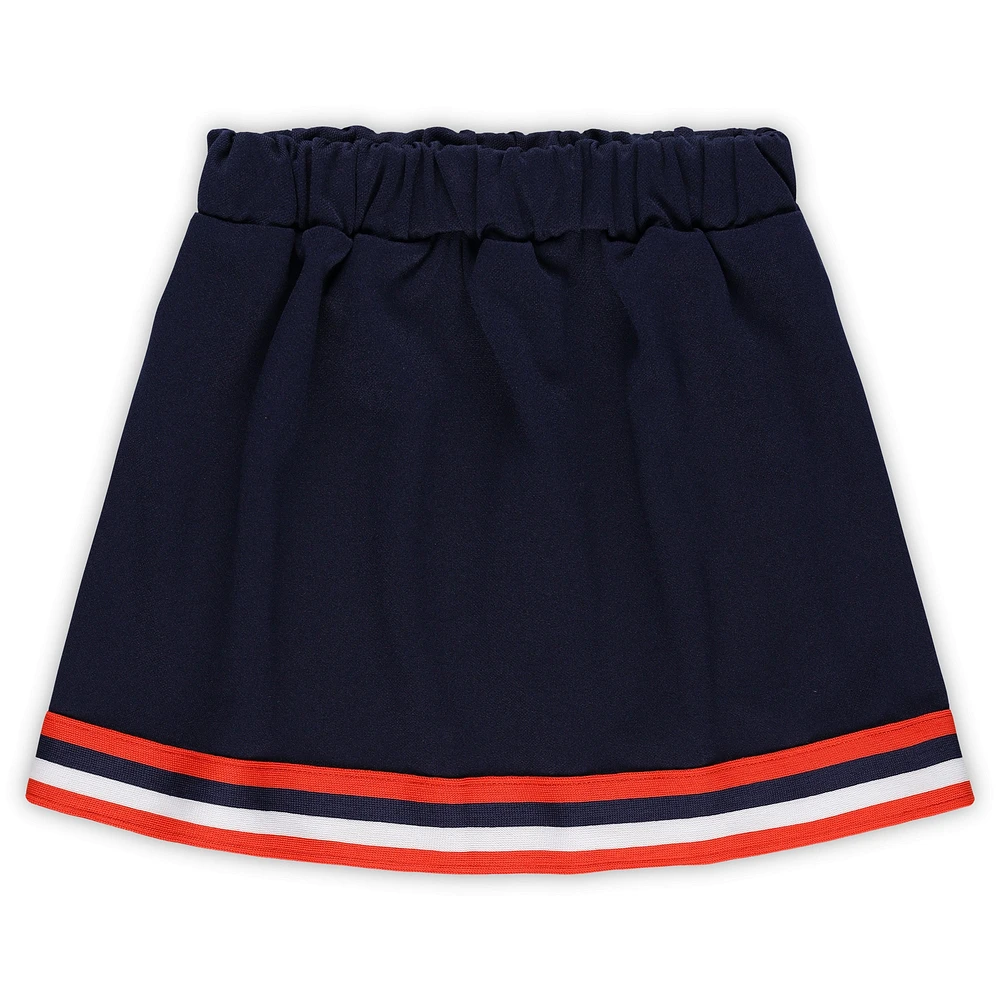 Girls Youth Navy Illinois Fighting Illini 2-Piece Cheer Set