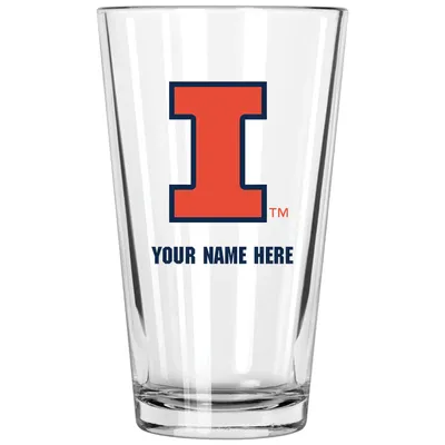 Illinois Fighting Illini 16oz. Personalized Pint Glass
