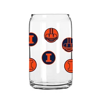 Illinois Fighting Illini 16 oz. Smiley peut verre