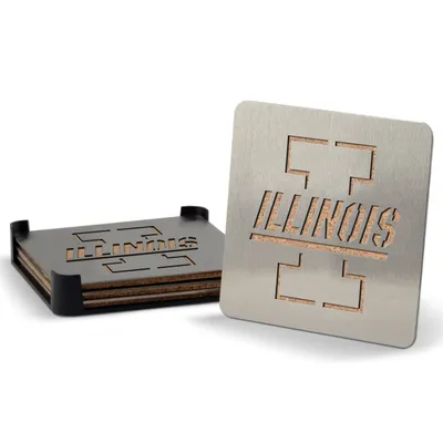 Illinois Fighting Illini 4-Piece Coaster Set