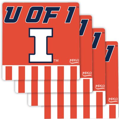 Illinois Fighting Illini Four-Pack Specialty Coaster Set