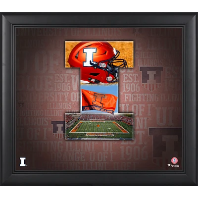 Illinois Fighting Illini Framed 15" x 17" Team Heritage Collage