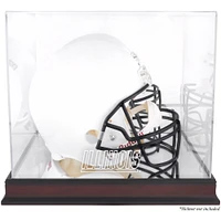 Vitrine de présentation pour casques Illinois Fighting Illini en acajou avec dos en miroir