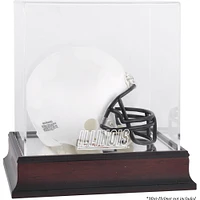 Vitrine de mini casque Illinois Fighting Illini en acajou avec dos miroir