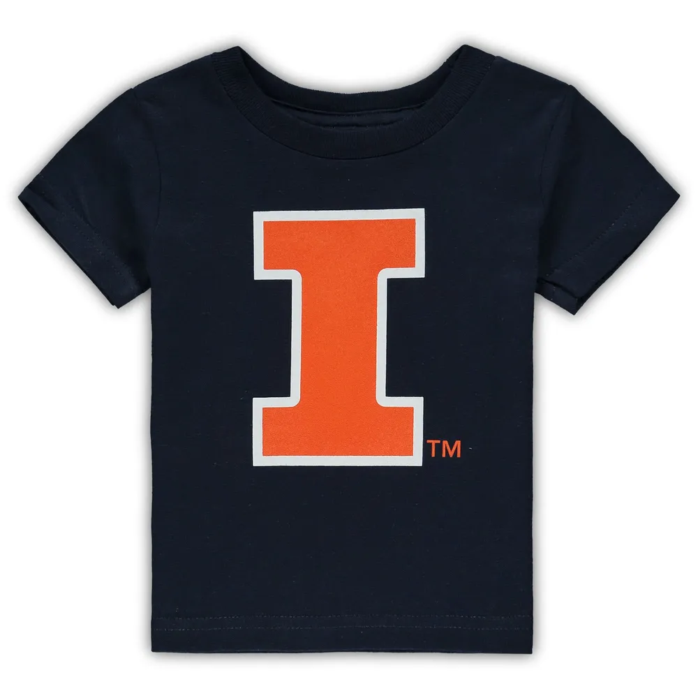 Infant Navy Illinois Fighting Illini Big Logo T-Shirt