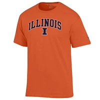 Men's Champion  Orange Illinois Fighting Illini Arch Over Logo T-Shirt