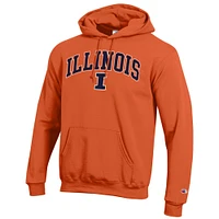 Men's Champion  Orange Illinois Fighting Illini Arched Logo Fleece Pullover Hoodie