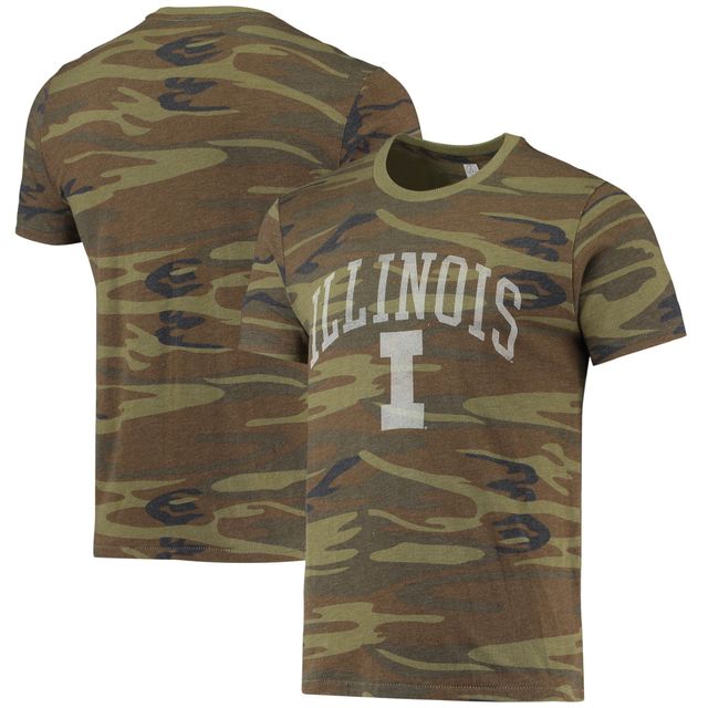 Alternative Vêtements Men Camo Illinois Fighting Illini Arch Logo T-shirt