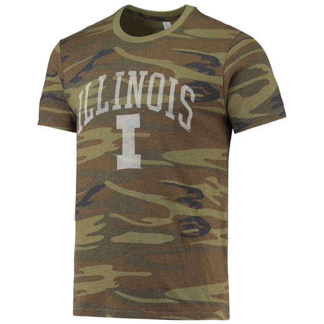 Alternative Vêtements Men Camo Illinois Fighting Illini Arch Logo T-shirt