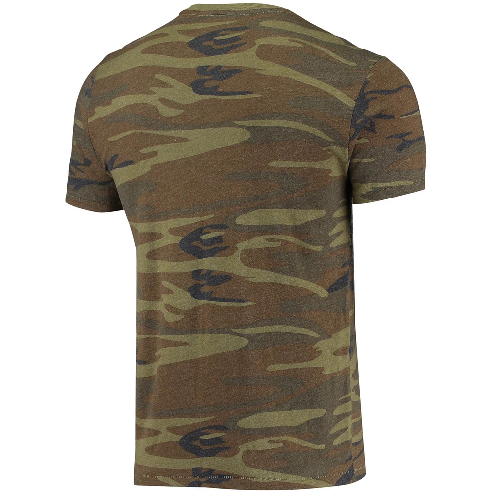 Men's Alternative Apparel Camo Illinois Fighting Illini Arch Logo Tri-Blend T-Shirt