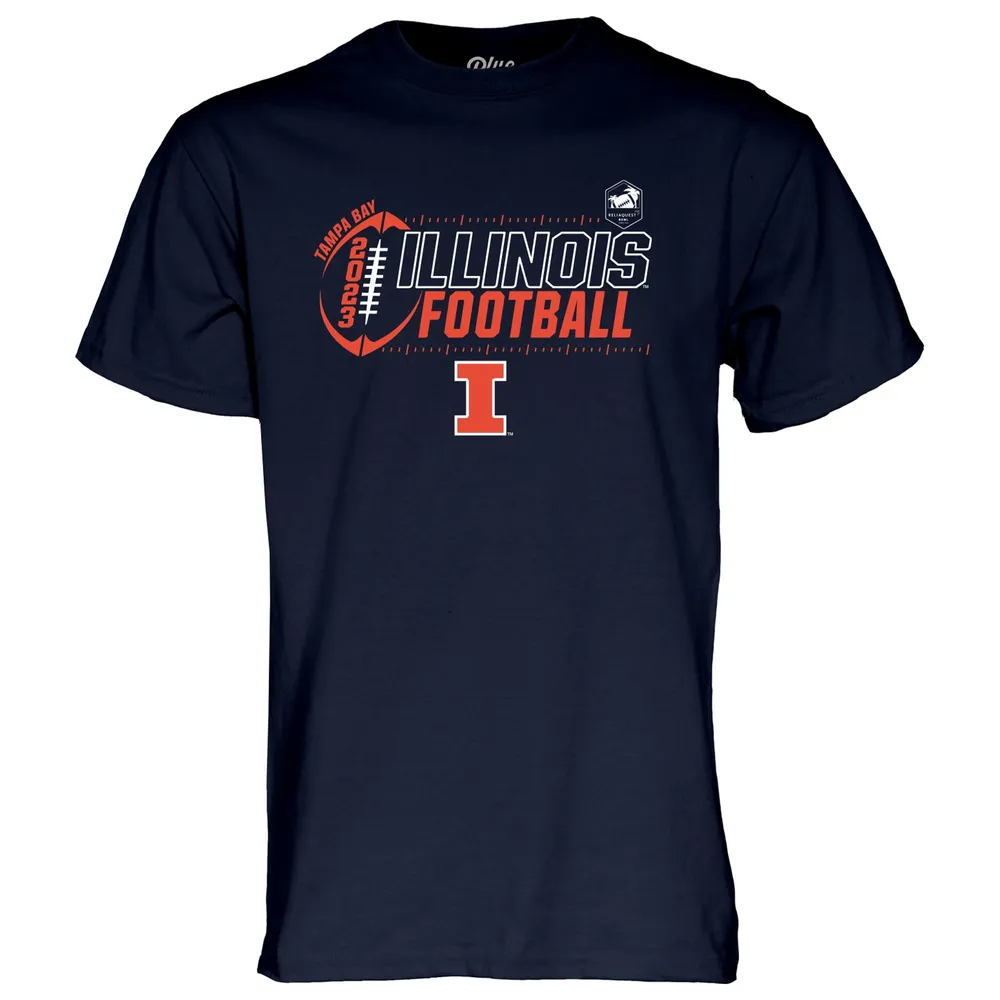 Men's Blue 84 Navy Illinois Fighting Illini 2023 ReliaQuest Bowl T-Shirt