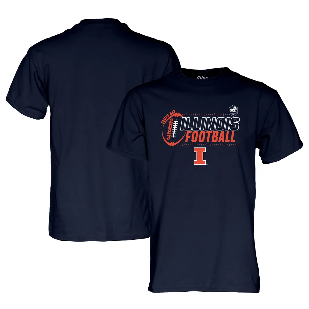 Men's Blue 84 Navy Illinois Fighting Illini 2023 ReliaQuest Bowl T-Shirt